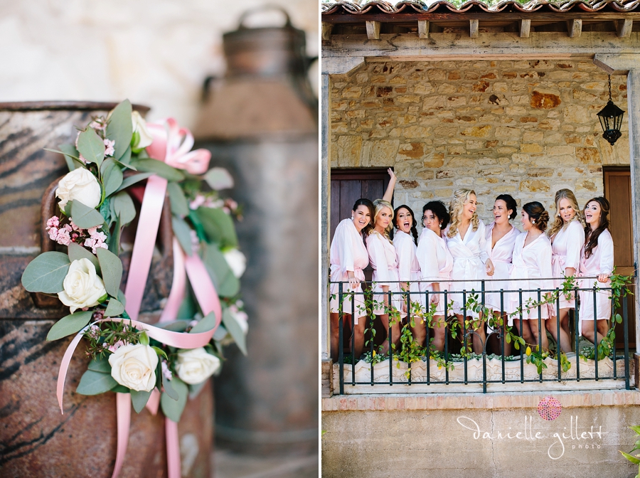 Holman Ranch Wedding Photography. Wedding photography in Carmel Valley. Outdoor wedding photography. Hacienda Wedding. Bridesmaids in robes