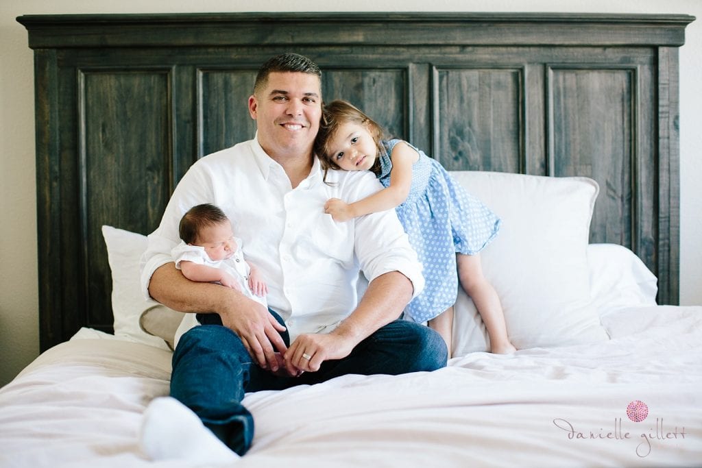 Newborn Family Photography dad with children