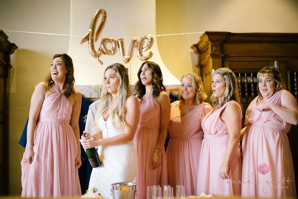 Bridesmaid Toast at Wedding in Carmel Valley