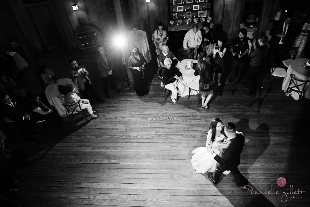 Nestldown Wedding, First Dance in the barn at Nestldown