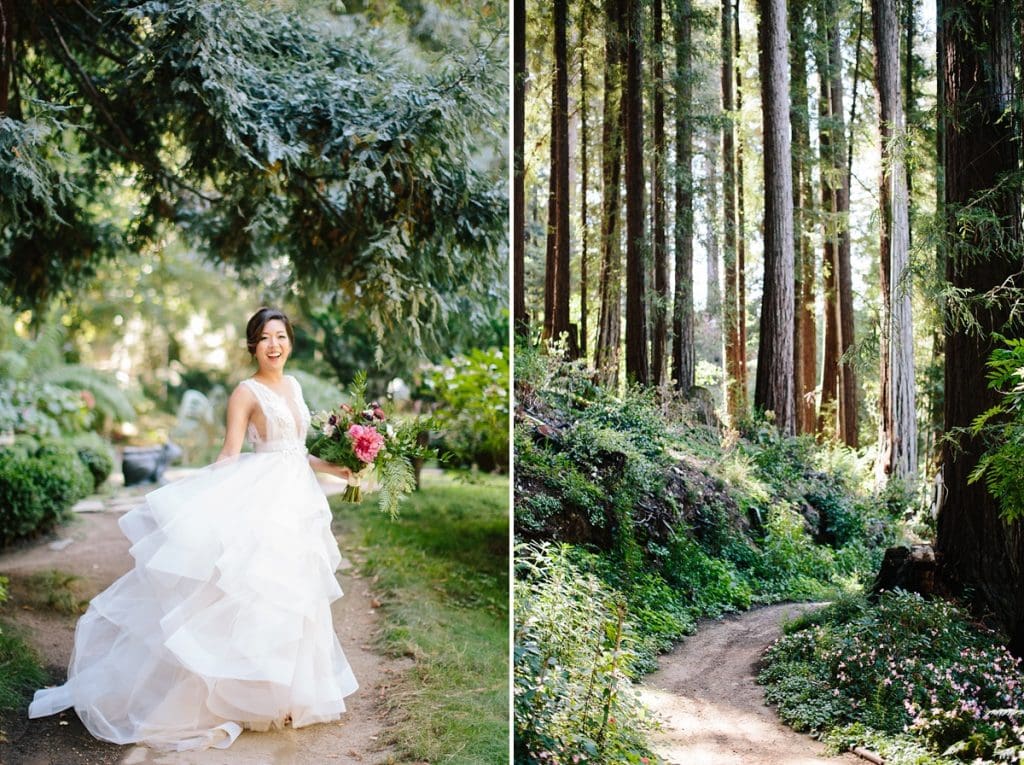 Nestldown Wedding Photography Bride in Redwoods